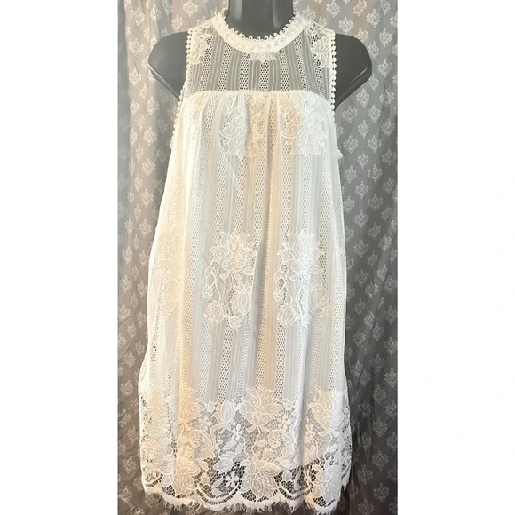 knee length dresses for ladies No Boundaries Juniors' Off The Shoulder Lace Dress, Women's, Size: XS, White